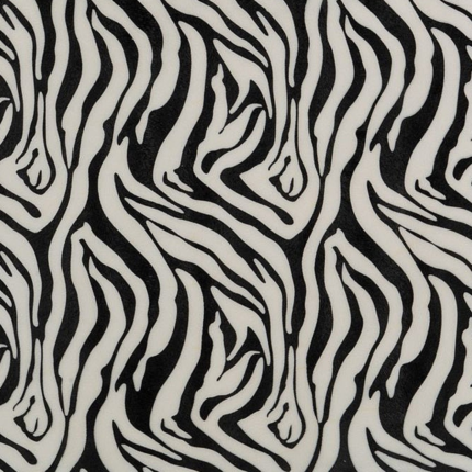 20" Black And White Zebra Iron And Resin Square Hanging Wall Tile - Image 3