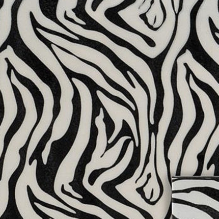 20" Black And White Zebra Iron And Resin Square Hanging Wall Tile - Image 6