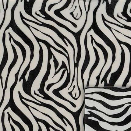 20" Black And White Zebra Iron And Resin Square Hanging Wall Tile - Image 7