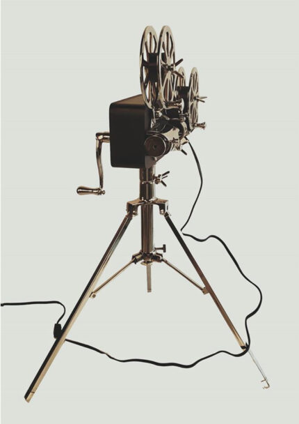 36" Black And Silver Tripod Floor Lamp With Metal Novelty Shade - Image 8