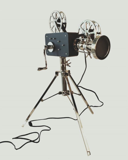 36" Black And Silver Tripod Floor Lamp With Metal Novelty Shade - Image 9