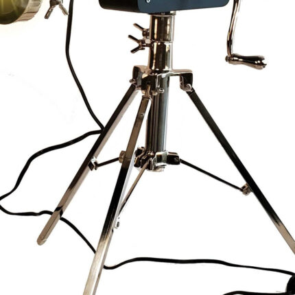 36" Black And Silver Tripod Floor Lamp With Metal Novelty Shade - Image 4