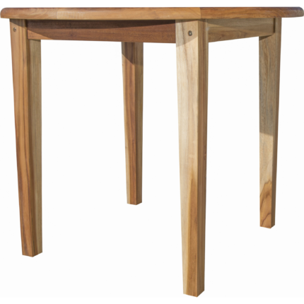 36" Natural Rounded Solid Wood Outdoor Dining Table - Image 5