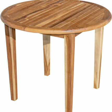 36" Natural Rounded Solid Wood Outdoor Dining Table - Image 7