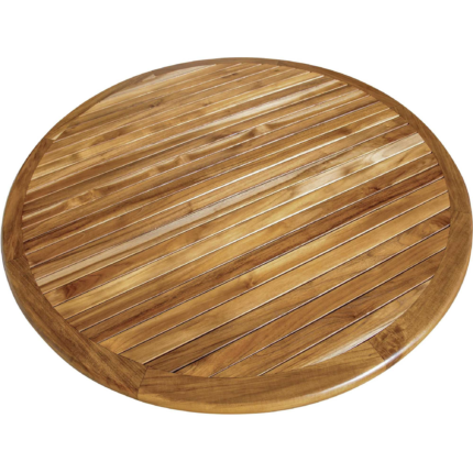 48" Natural Rounded Solid Wood Outdoor Dining Table - Image 4