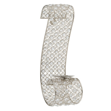 Gold And Faux Crystal Swirling Wall Sconce - Image 2