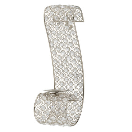 Gold And Faux Crystal Swirling Wall Sconce - Image 3