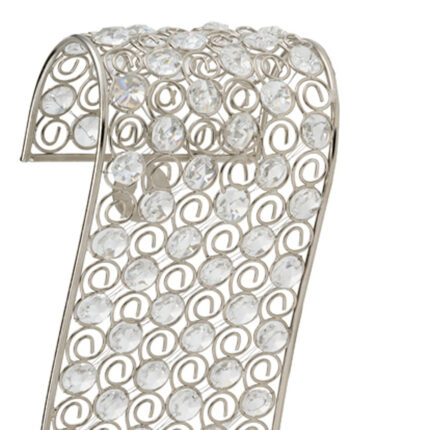 Gold And Faux Crystal Swirling Wall Sconce - Image 4