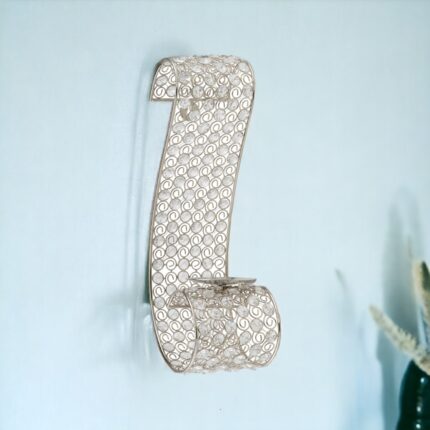Gold And Faux Crystal Swirling Wall Sconce - Image 1