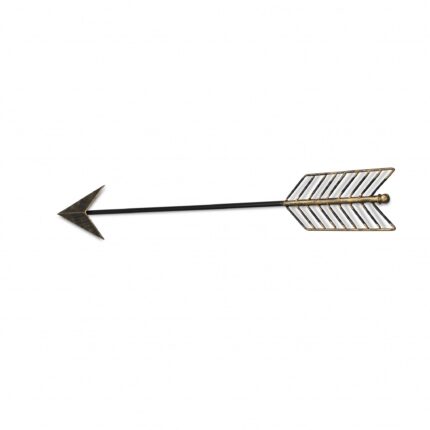 Burnished Dark Brown And Gold Tone Metal Arrow Wall Decor - Image 2