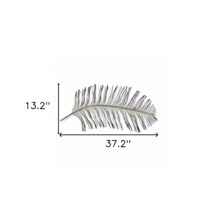 Black And Silver Metal Peacock Feather Wall Decor - Image 6