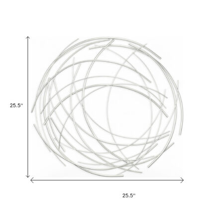 26" X 26" Silver Metal Circle - Image 10