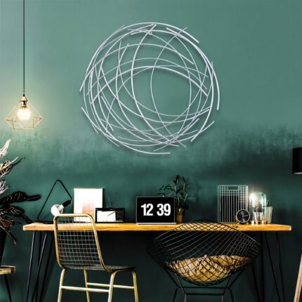 26" X 26" Silver Metal Circle - Image 9