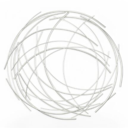 26" X 26" Silver Metal Circle - Image 1
