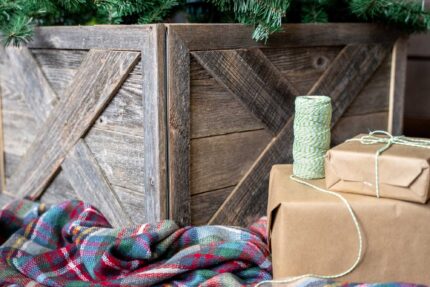 19" Natural Weathered Gray Christmas Tree Collar - Image 6
