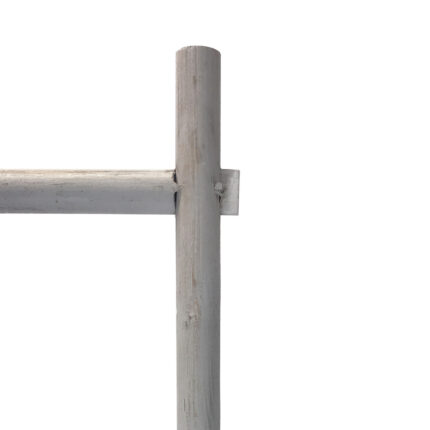 59" Gray Five Step Rustic Weathered Grey Wood Ladder Shelf - Image 4