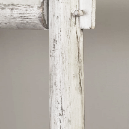 72" White Rustic Six Step Wood Ladder Shelf - Image 5
