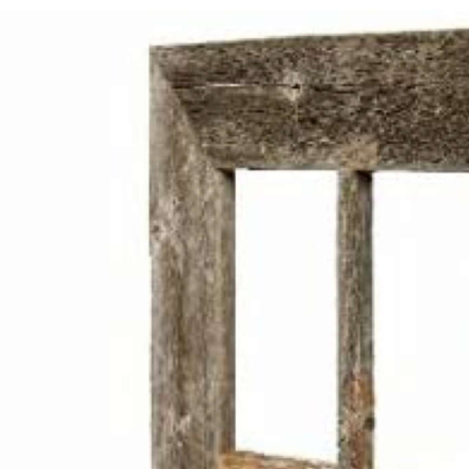 25" X 22" Gray Weathered Wood Window Frame With Planter - Image 5