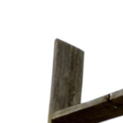 60" Gray Rustic Five Step Wood Ladder Shelf - Image 4