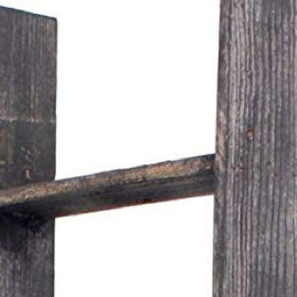 4 Step Rustic Black Wood Ladder Shelf - Image 2