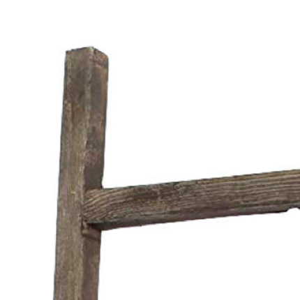 5 Step Rustic Espresso Gray Wood Ladder Shelf - Image 3