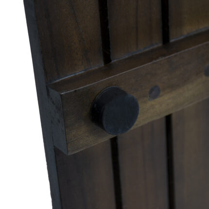 31" Dark Brown Teak Slat Non Slip Bath Mat - Image 5