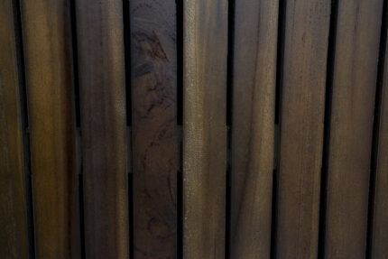 31" Dark Brown Teak Slat Non Slip Bath Mat - Image 7