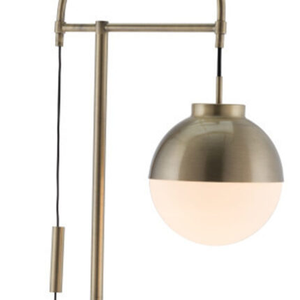 69" Bronze Steel Floor Lamp With Bronze Steel Globe Shade - Image 7