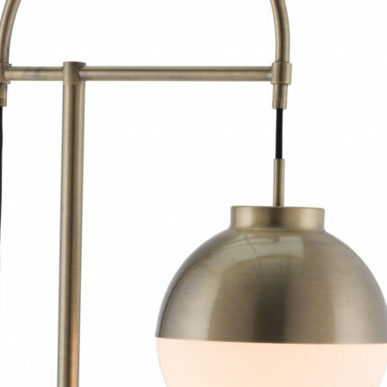 69" Bronze Steel Floor Lamp With Bronze Steel Globe Shade - Image 6