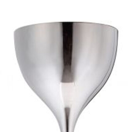 67" Steel Floor Lamp With Silver Steel Bell Shade - Image 1