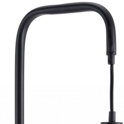 59" Black And White Marble And Steel LED Floor Lamp - Image 6