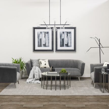84" Black LED Floor Lamp With White - Image 7