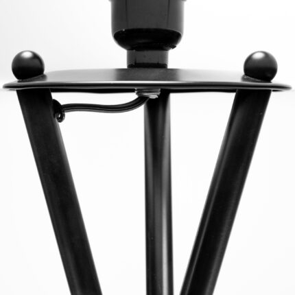 66" Black Tripod Floor Lamp With White Fabric Drum Shade - Image 8