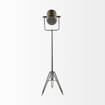 61" Gold LED Floor Lamp With Gold Metal Shade - Image 2