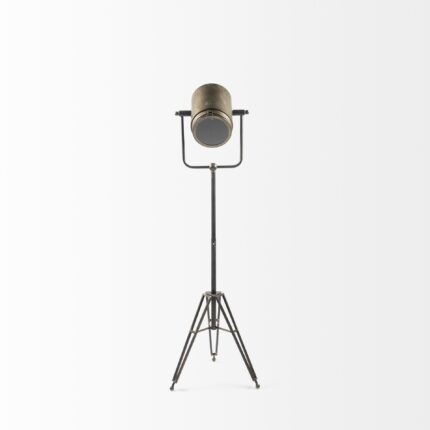 61" Gold LED Floor Lamp With Gold Metal Shade - Image 3
