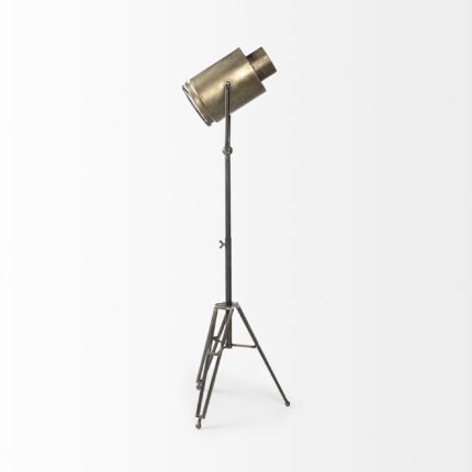 61" Gold LED Floor Lamp With Gold Metal Shade - Image 4