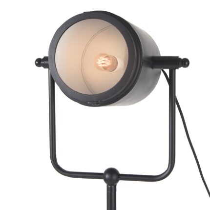 61" Black LED Floor Lamp With Black Metal Shade - Image 7
