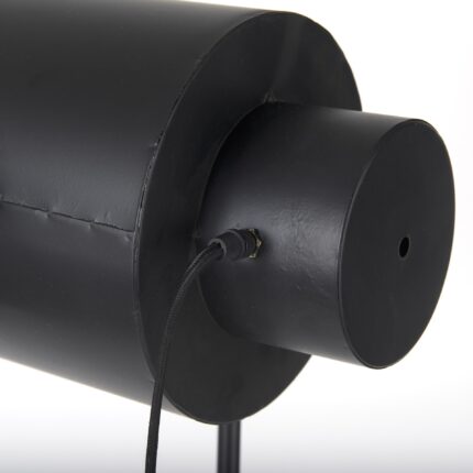 61" Black LED Floor Lamp With Black Metal Shade - Image 9
