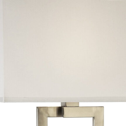 61" Nickel Traditional Shaped Floor Lamp With White Rectangular Shade - Image 4