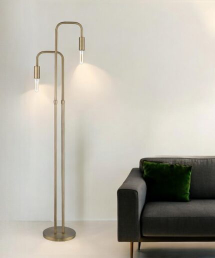 63" Two Light Torchiere Floor Lamp - Image 1