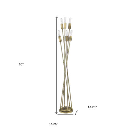 60" Six Light Torchiere Floor Lamp - Image 7