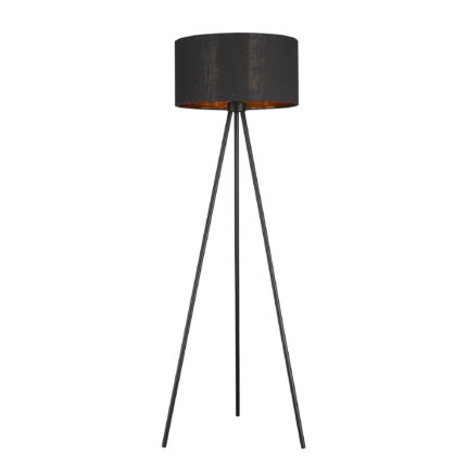 58" Matte Tripod Floor Lamp With Black Drum Shade - Image 3