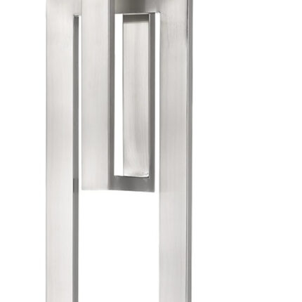 64" Nickel Traditional Shaped Floor Lamp With White Rectangular Shade - Image 4
