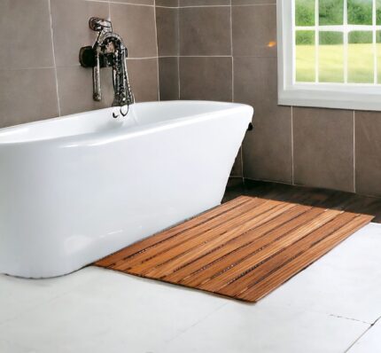 20" Premium Teak Shower Bath Mat - Image 3