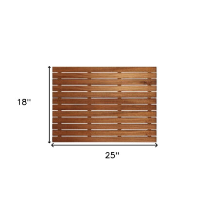25" Premium Teak Shower Bath Mat - Image 10