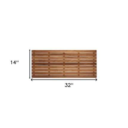 32" Premium Teak Shower Bath Mat - Image 11