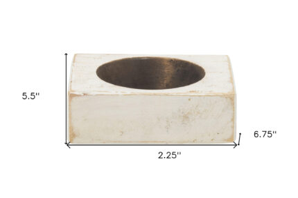 4" Wide Pillar Tabletop Pillar Candle Holder - Image 4