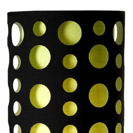 66" Steel Novelty Floor Lamp With Black And Green Drum Shade - Image 3