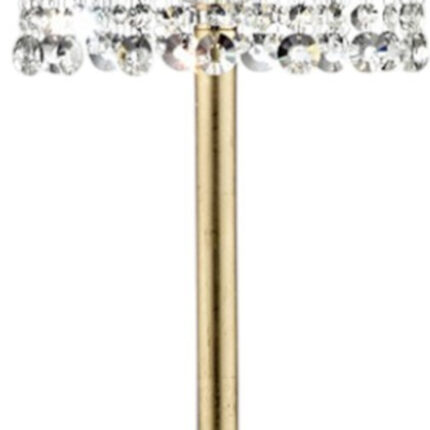 65" Gold And White Novelty Floor Lamp With White Fabric Drum Shade - Image 4
