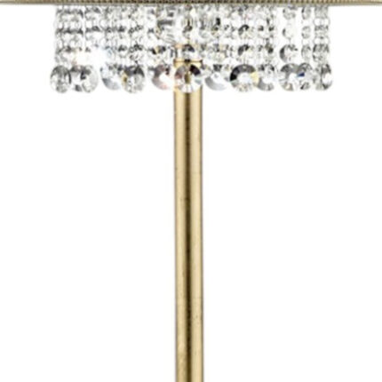 65" Gold And White Novelty Floor Lamp With White Fabric Drum Shade - Image 5